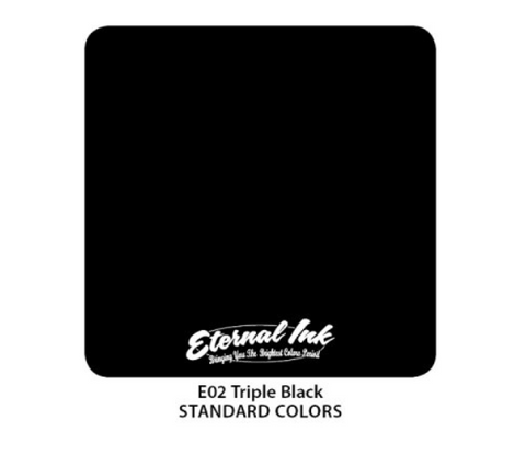 Тату фарба Eternal Ink (E02) Triple Black 30 мл
