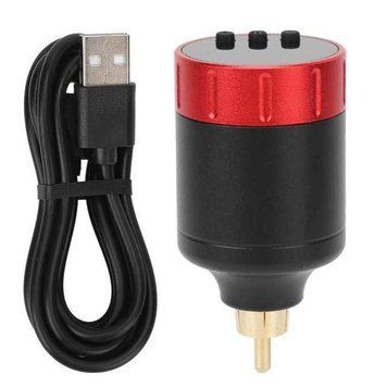 Бездротовий RCA блок живлення для тату машинки VGEBY чорно-червоний