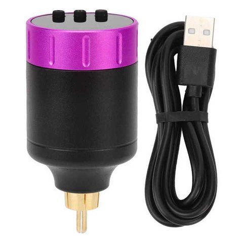 Беспроводный RCA блок питания для тату машинки VGEBY черно-розовый